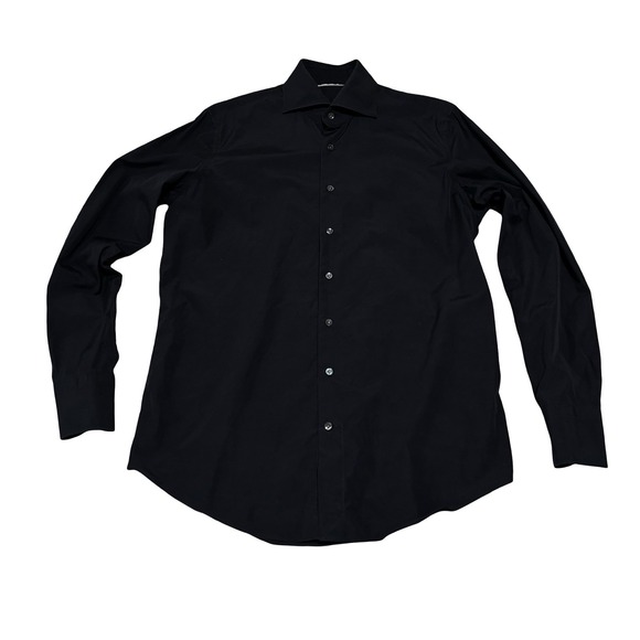 Suitsupply Other - SuitSupply Egyptian Cotton Men's Button Down Slim Fit Shirt Black Sz 40 / 15.75